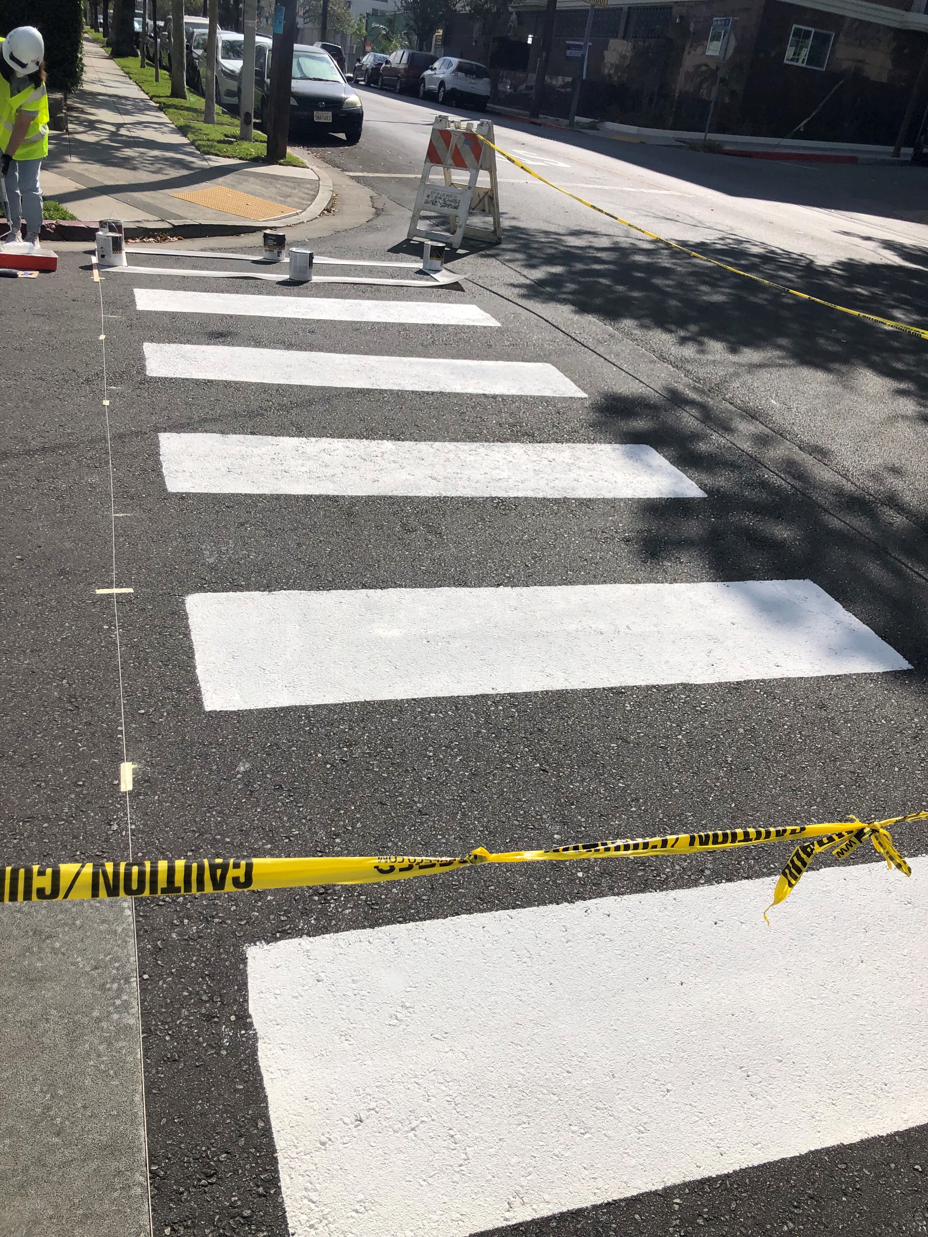 Be Careful Of People Crossing The Road. For People Using Crosswalk